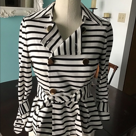 Kate Spade step out in stripes bow back pea coat - Picture 5 of 9